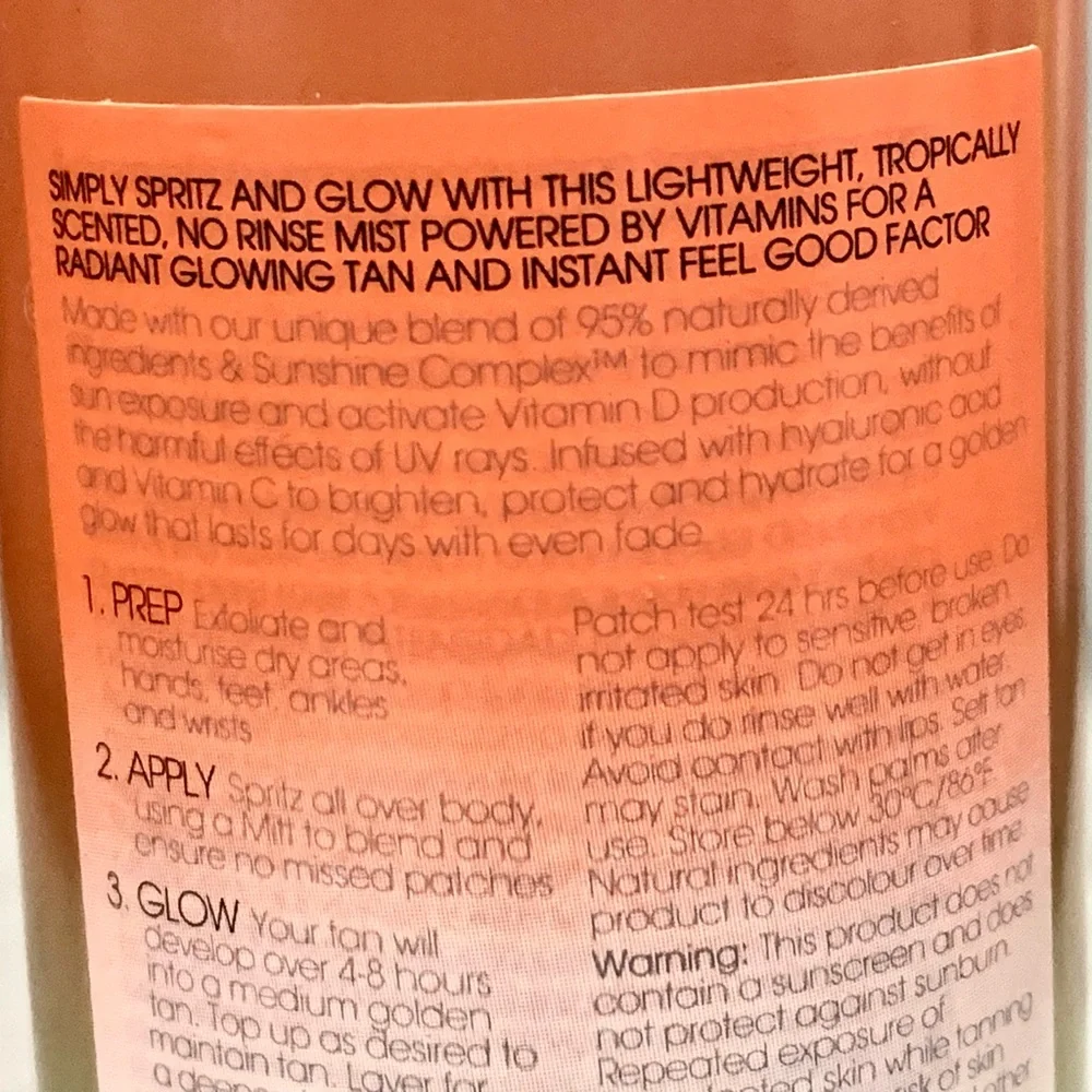 St. Tropez Self Tan purity vitamins bronzing water mist 6.7 oz